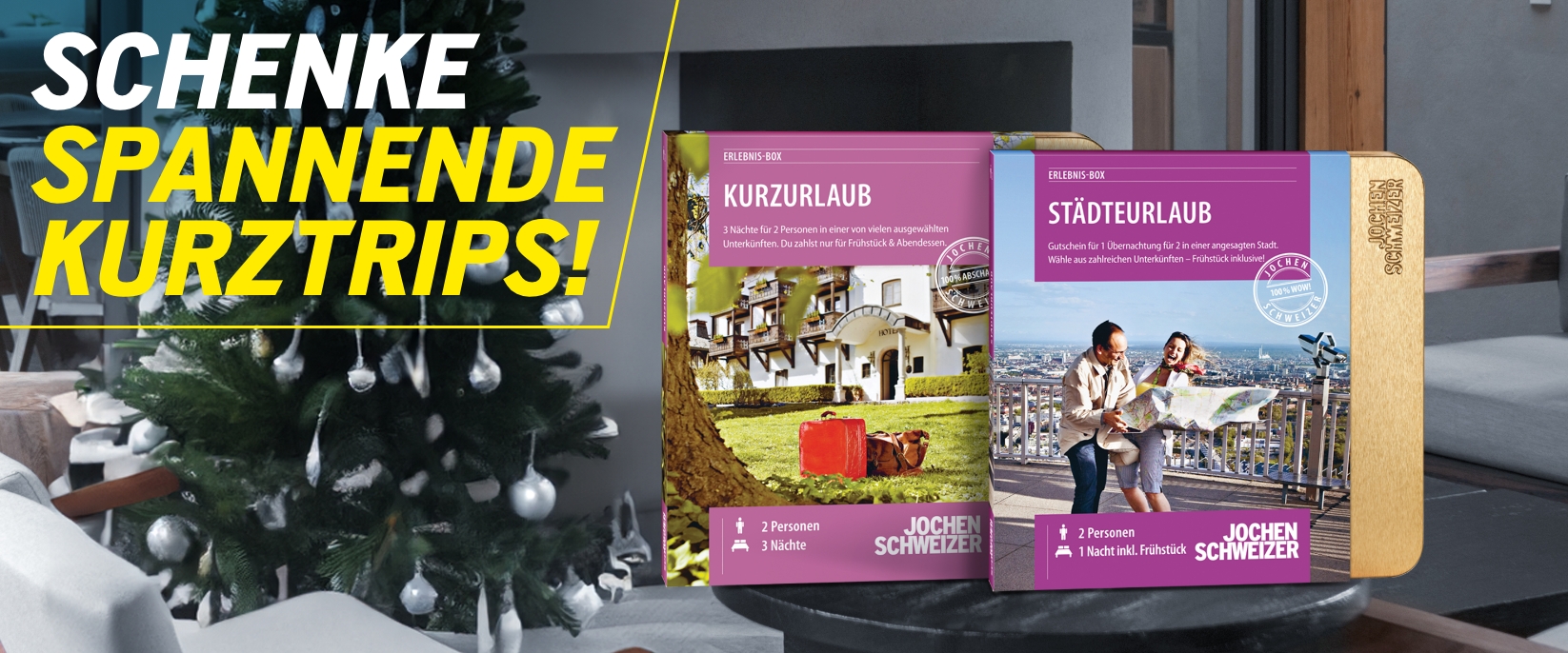 Jochen Schweizer Erlebnis Box Zeit Für Dich Kurzurlaub Erlebnis-Boxen | Jochen Schweizer